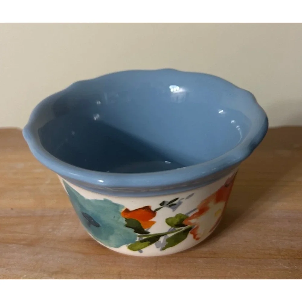 Pioneer Woman Set of 2 Scalloped Stoneware Ramekins 4